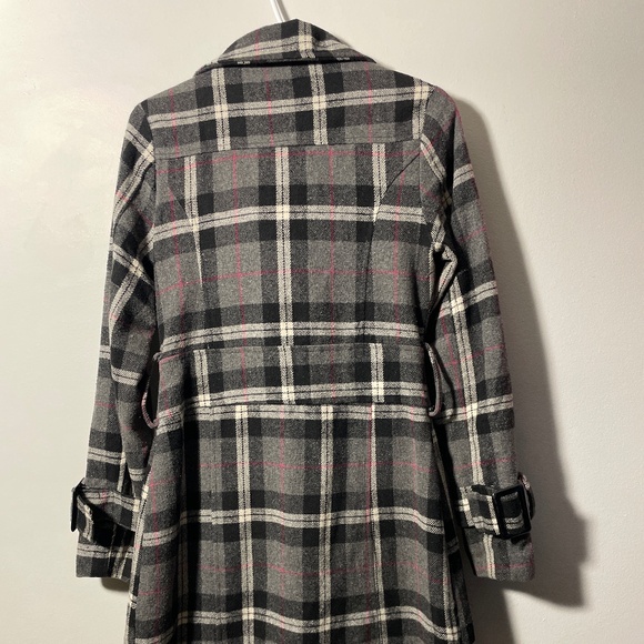 Plaid coat with belt - Picture 5 of 5